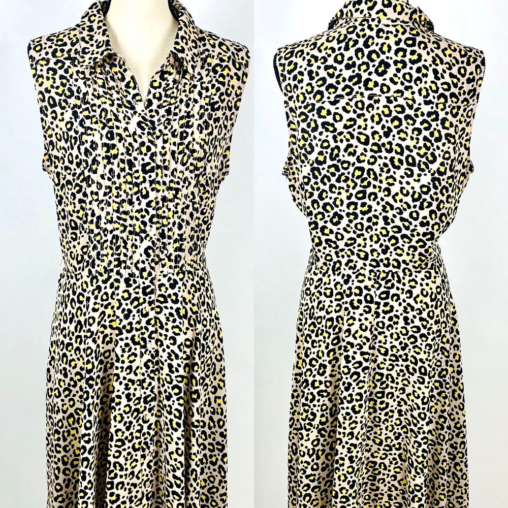 Nanette Lepore Pink Leopard Dress Size 14